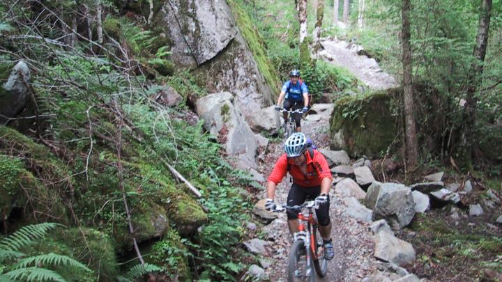 Rich Edwards, IMBA Trail Solutions, UK, mountain bikers, rocks, forest, trail, mountain bikes, Coed Y Brenin, The King's Forest