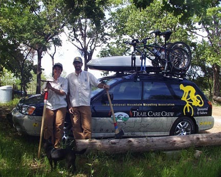 Rich Edwards, IMBA, TCC, Trail Care Crew, parking lot, Subaru