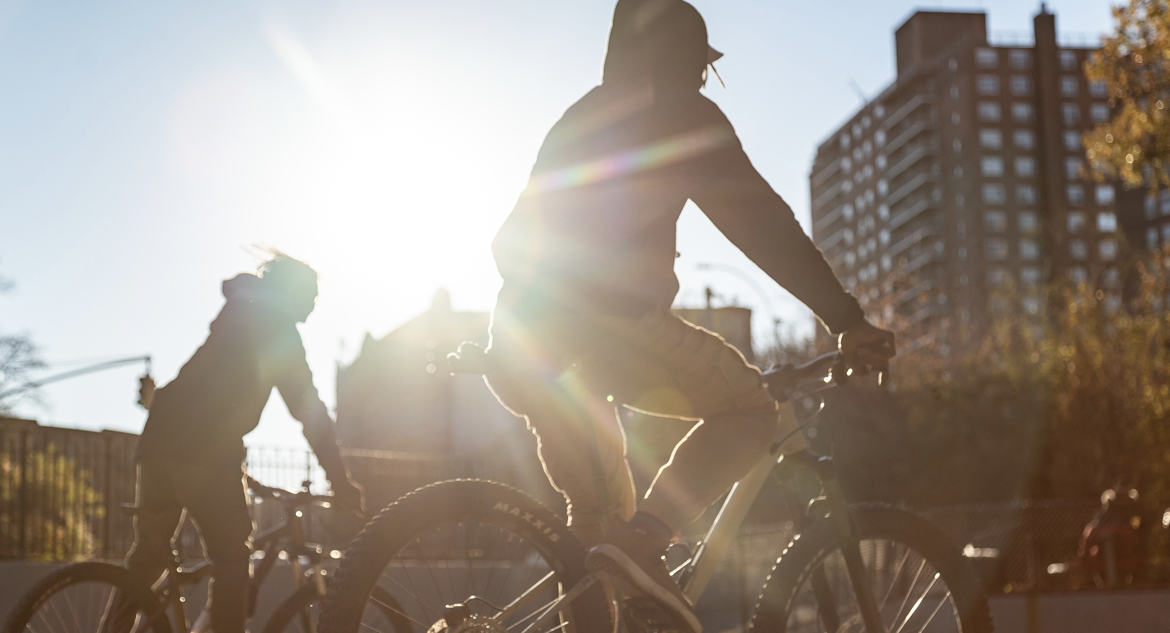 Two riders in Highbridge Park