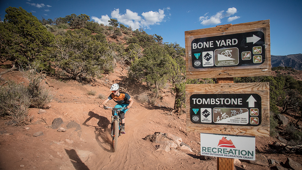 Rider speeding down Tombstone in Cedar City, UT.