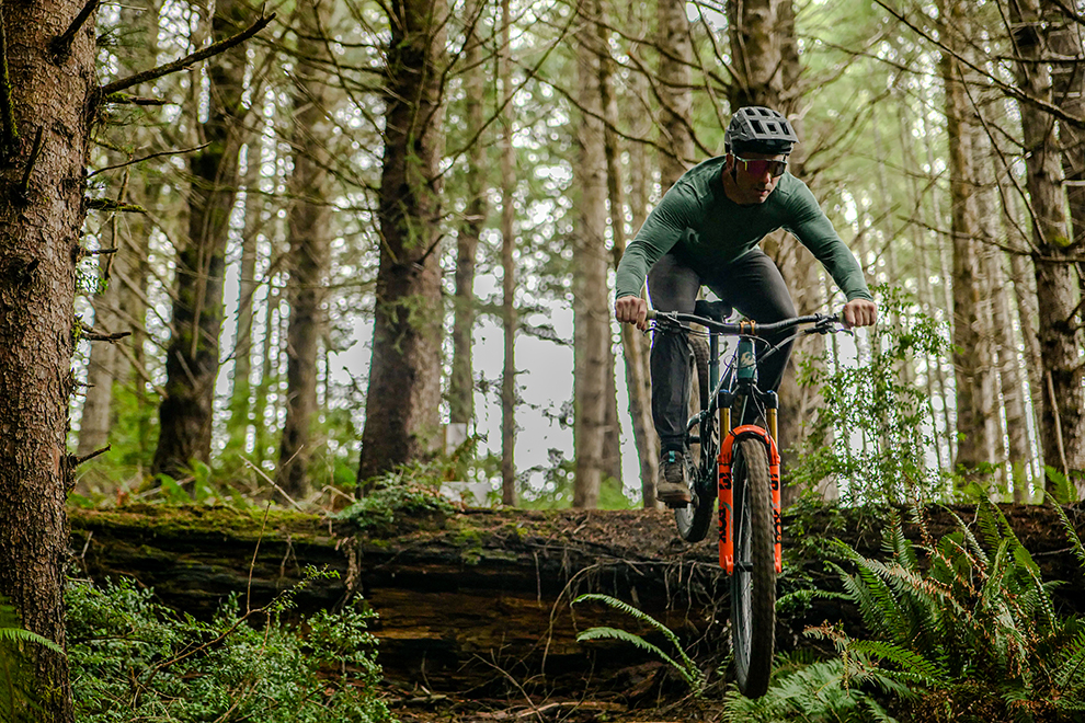 Author Brice Shirbach riding at Whiskey Run Trails.