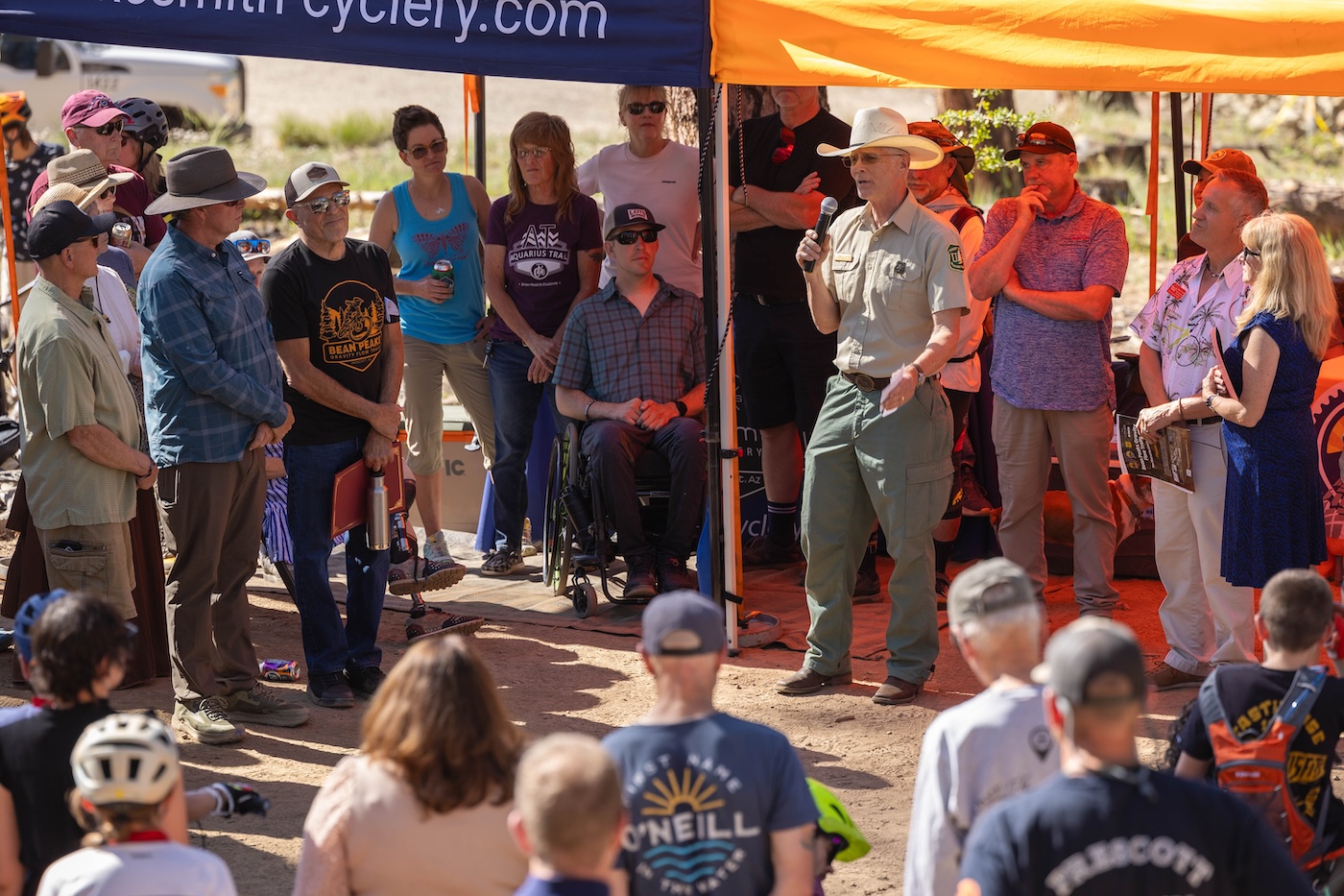 Prescott community gathers for the grand opening of Bean Peaks trail system. 