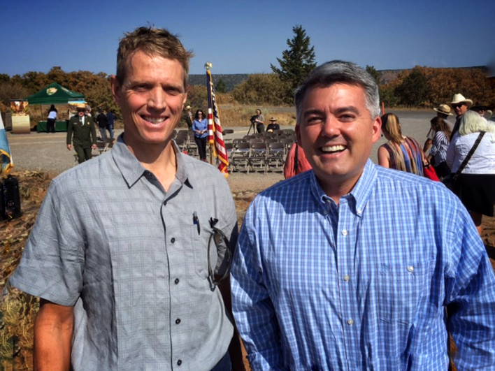 IMBA's Dave Wiens and Senator Gardner 