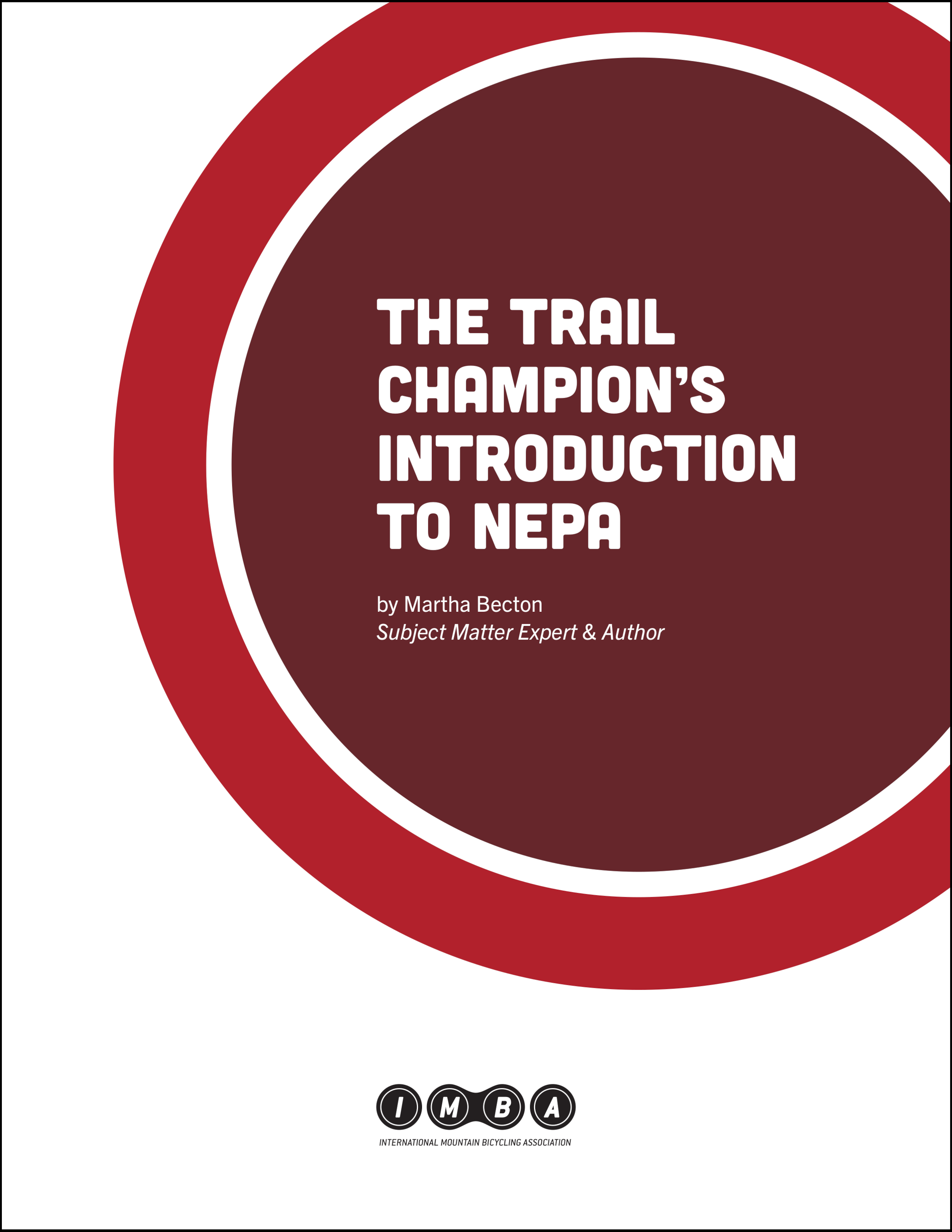 cover of a document entitled The Trail Champion's Introduction to NEPA