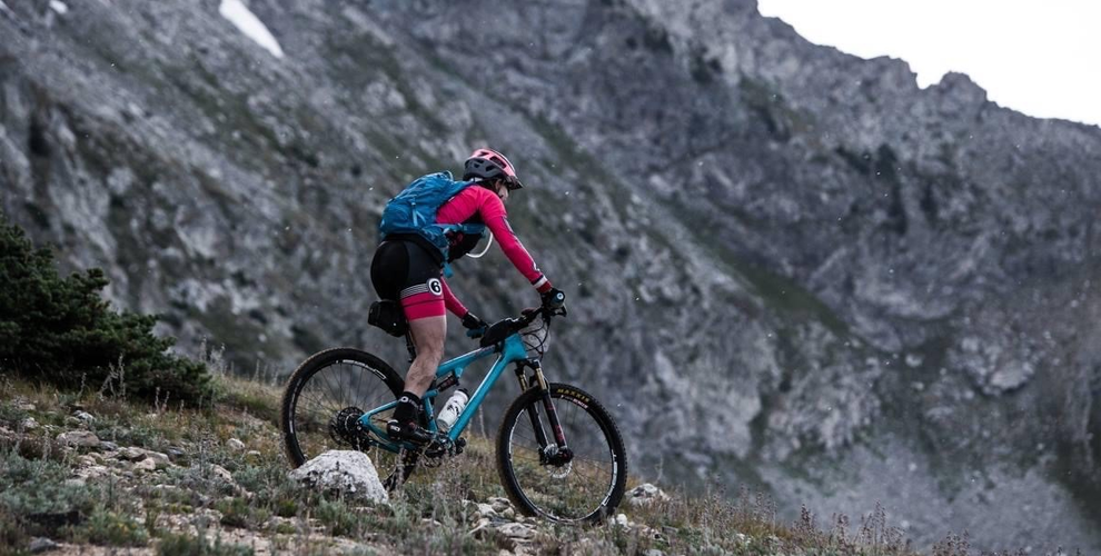 Michelle Zimmerman in the Breck Epic mountain bike race