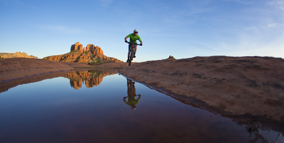 John Gibson Biker on Water