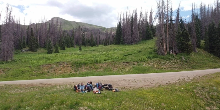 Bike packers on the Great Divide Mountain Bike Route