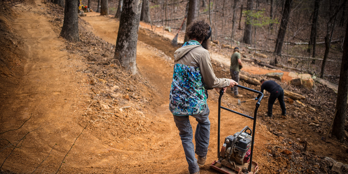 IMBA Trail Solutions building trail in Walden's Ridge Park