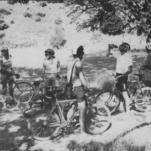mountain bikers in 1989