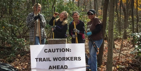 MORE trail volunteers at the Frederick Watershed