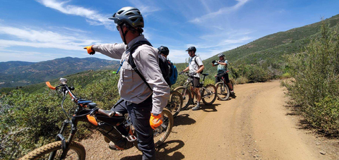 eMTBers biking in Arizona