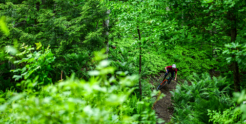 Blog writer Brice Shirbach rides the Aqueduct Trails.