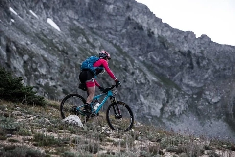 Michelle Zimmerman in the Breck Epic mountain bike race