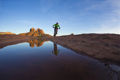 John Gibson Biker on Water