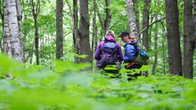 IMBA Trail Solution staff doing field work at Rib Mtn State Park