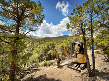 Machine operator working on Ward Mountain Ely, NV