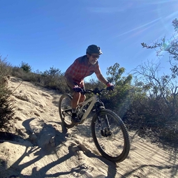 David Browning on a mountain bike