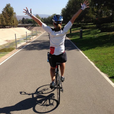 Lynn biking on path